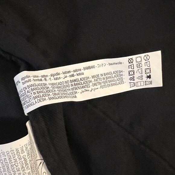 Zara Black Cotton Mid-Weight Work Chore Jacket - Unisex Small/Medium - Picture 5 of 5